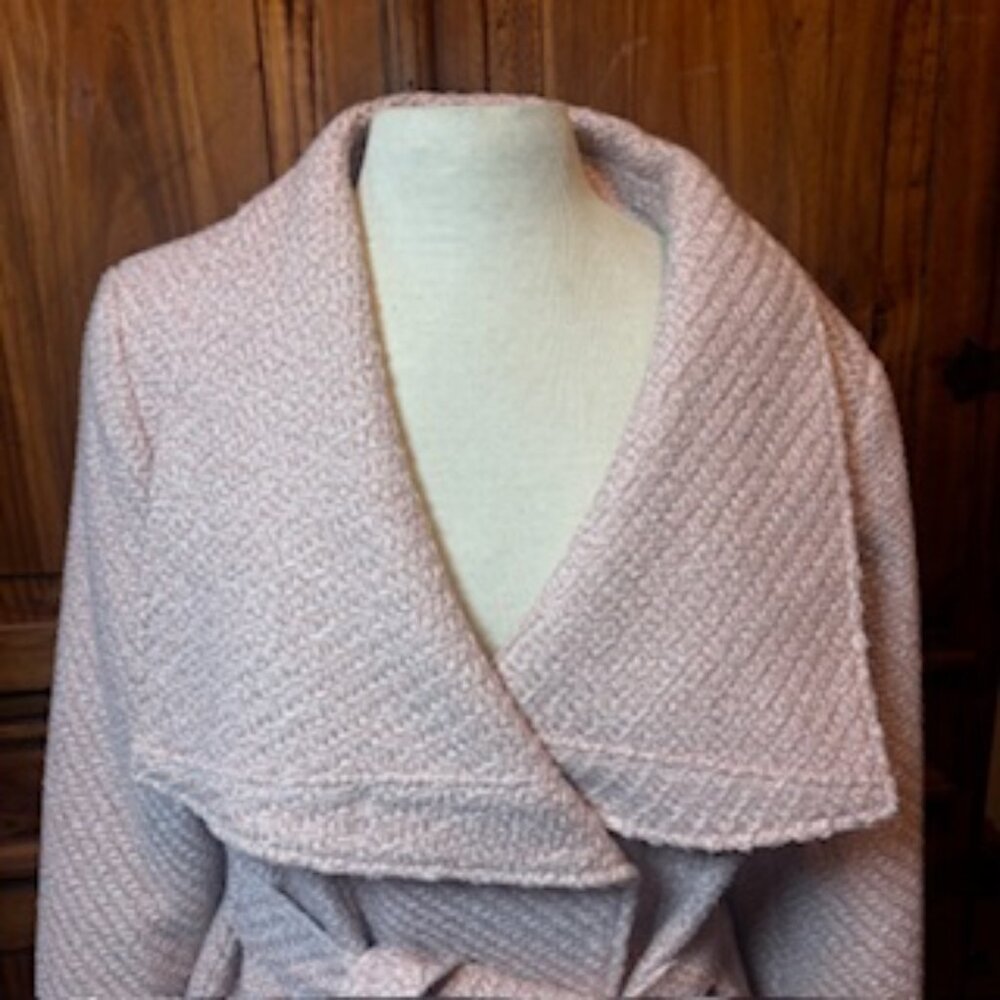 INC Soft Blush Pink Wrap Coat w/ Belt - Size XL - Picture 2 of 12